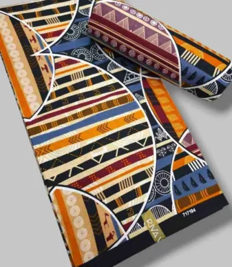 Antiquity Ankara Fabric July 25 Design – Striped Brown