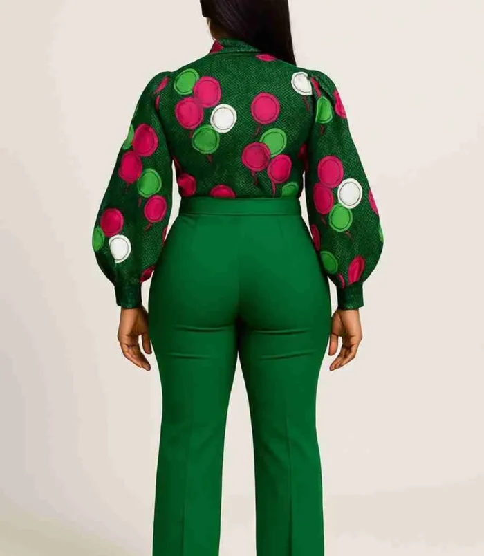 Corporate-High-Neck-Blouse-and-Green-Trousers-Back.jpg