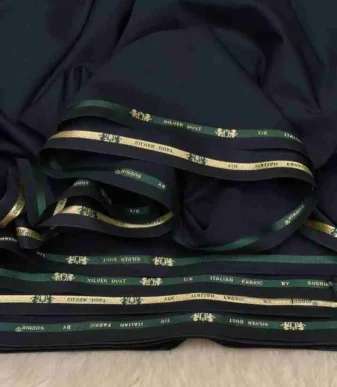 Deep Silver Dust Senator Cashmere Fabric Per Yard