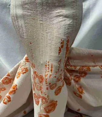 European Damask Brocade Fabric (5 Yards) — Golden Silver
