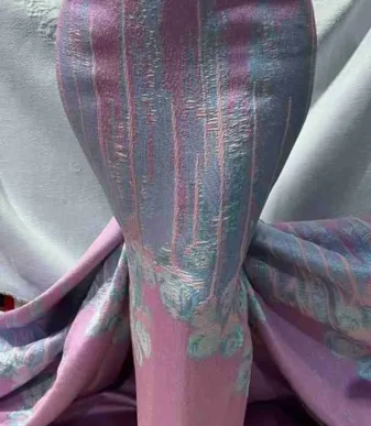 European Damask Brocade Fabric (5 Yards) — Pink