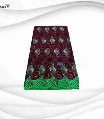Exclusive Voile Lace Fabric 5 Yards – Scarlet Green