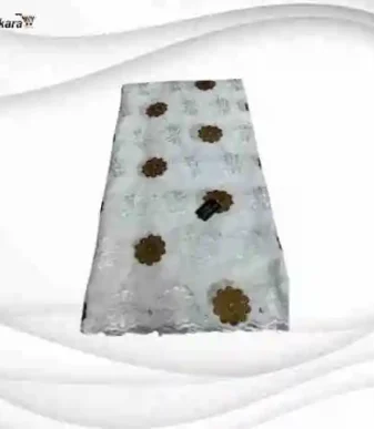 Exclusive Voile Lace Fabric 5 Yards – Silver Dot