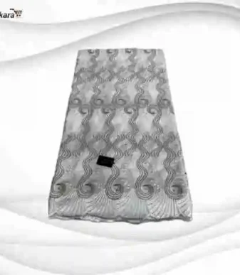 Exclusive Voile Lace Fabric 5 Yards – Silver White