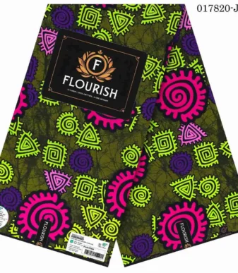 Flourish-Green-gear-Ankara-Fabric-Traditional-Outfit-Fabric