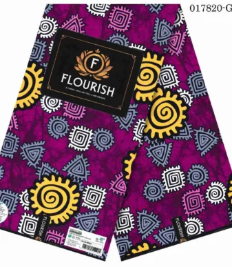 Flourish purple gear Ankara Fabric Traditional Outfit Fabric
