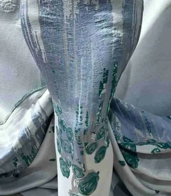 Green and Ash Exclusive European Damask — 5 Yards