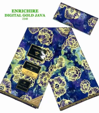 Enrichire Gold Java Ankara Nov 25 Design – Dark Blue