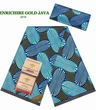 Enrichire Gold Java Ankara Nov 25 Design – Teal Blue
