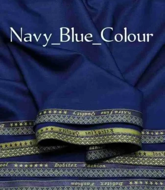 Navy Blue 7 Star Cashmere Senator Fabric Per Yard