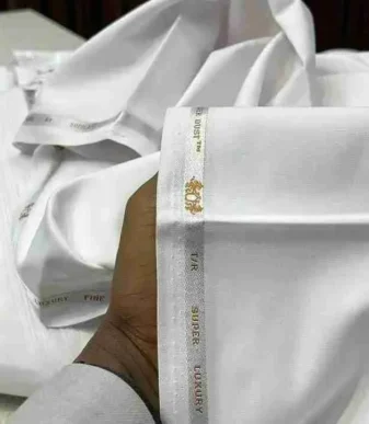 Off-white Silver Dust Senator Cashmere Fabric Per Yard