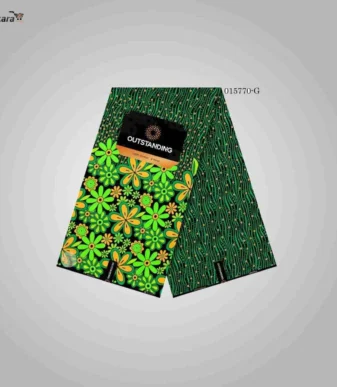 Outstanding Ankara 015770G July 25 Design – Green Flower