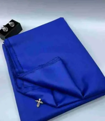 Royal Blue Exclusive Plain Cashmere Senator Fabric — Per Yard