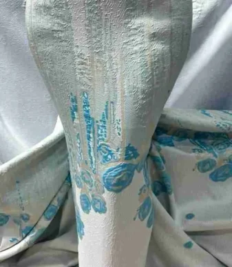 Silver Blue Exclusive European Damask