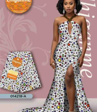 Chiganme Ankara Wax July 25 Design – Silver Star
