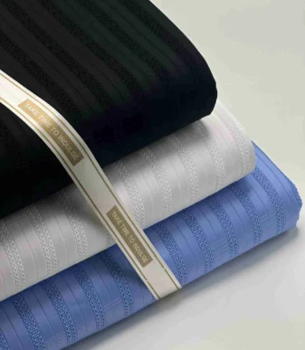 White & Black Cotton Voile Atiku Per Yard