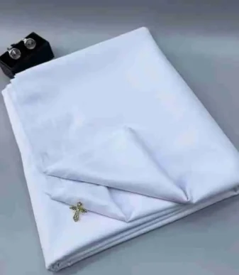 White Exclusive Plain Cashmere Senator Fabric — Per Yard
