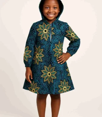 Trendy Ankara Hoodie Kids Dress